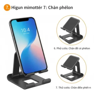 A handcrafted wooden charging station and phone stand accessory that integrates seamlessly with the luxury desk organizer.