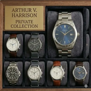 A personalized mens engraved jewelry box presented as a high-quality gift with custom text.